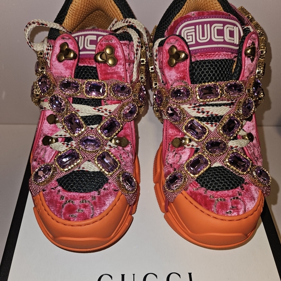 Gucci Women Flashtrek w/Pink Crystal (Special Edition) - NWT, Orginally $2250 - Picture 2 of 10